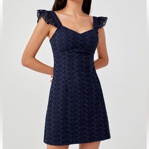 Love, Bonito Kaira Broderie Anglaise Tie Back Dress